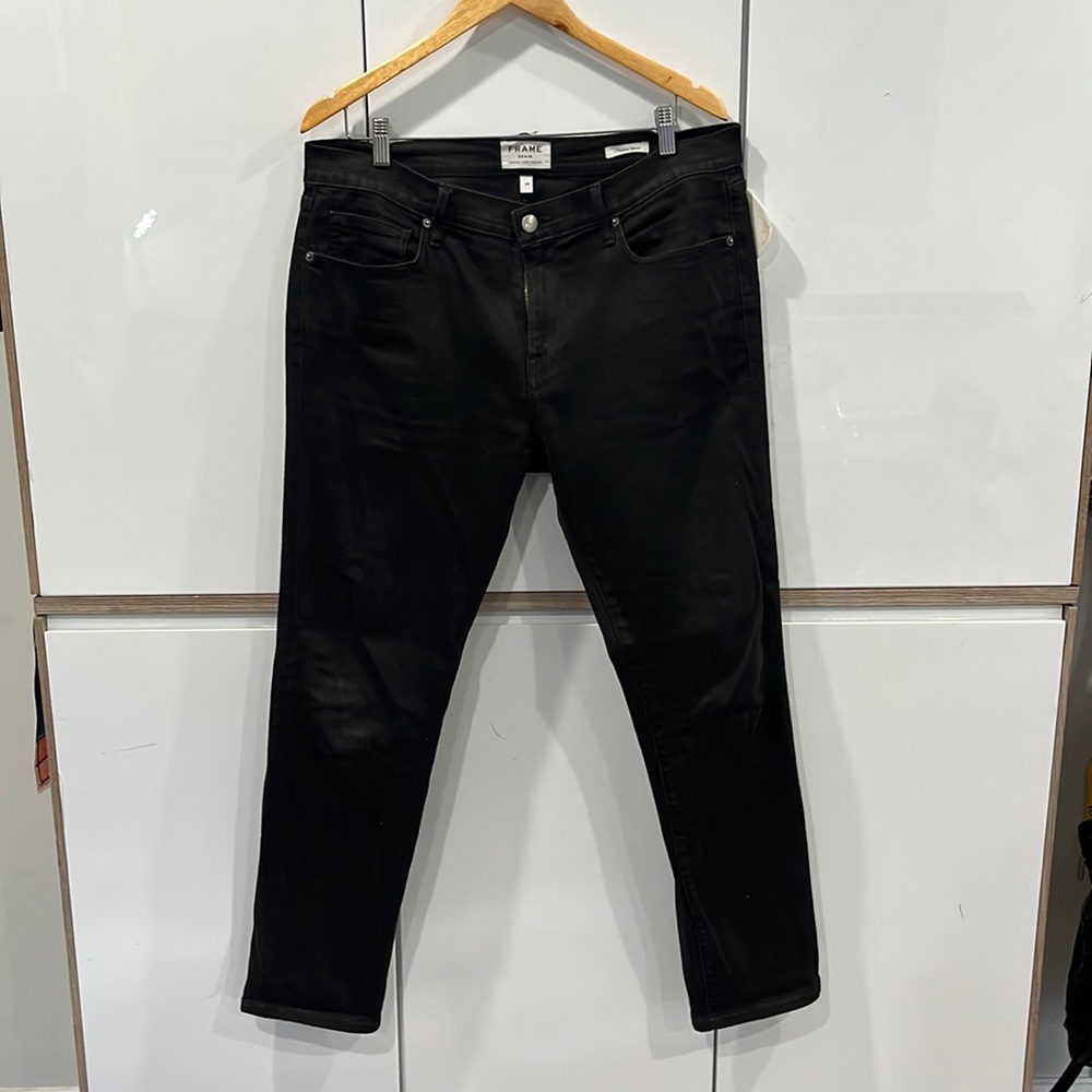 Rarely worn FRAME denim black jeans in size 36.